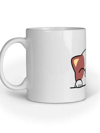 Cute FluffyPaw Mug with paw print design, perfect for pet lovers.