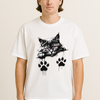 Unisex Pink Gaze Paws Oversized T-shirt