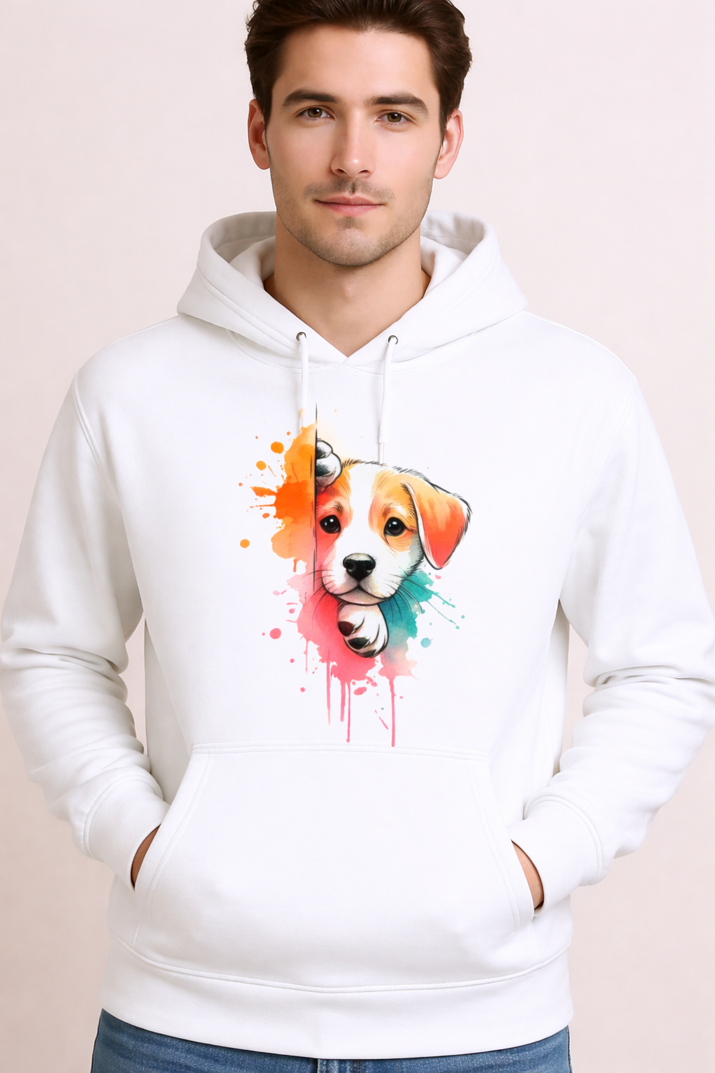Unisex "Puppy Peek" Hoodie