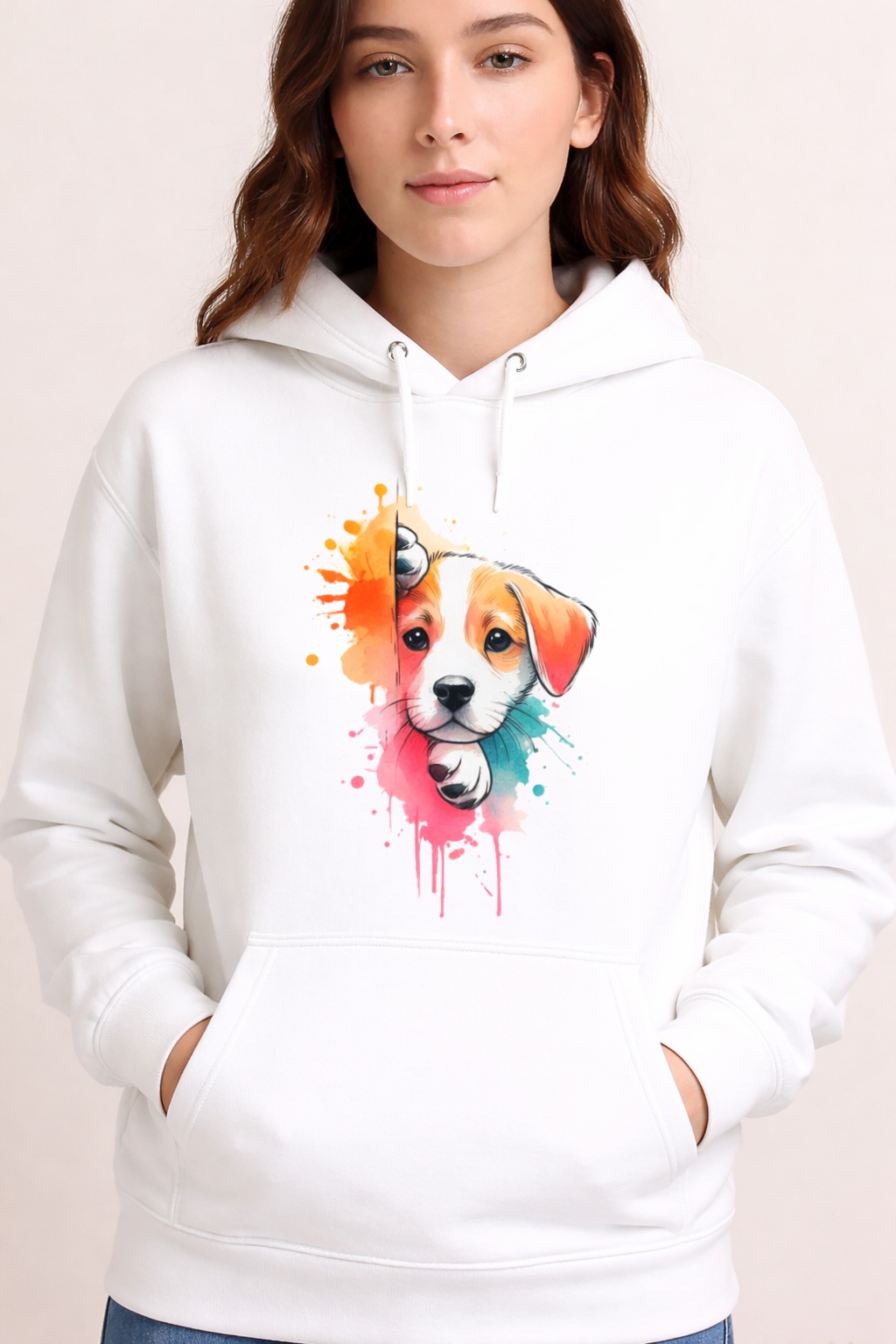 Unisex "Puppy Peek" Hoodie