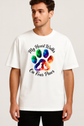 Unisex Heart on Four Paws Oversized Tee