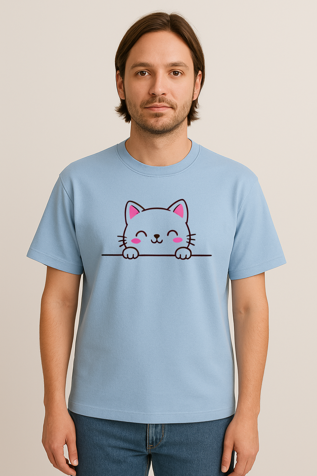 Unisex Peek-a-Purr Oversized Tee