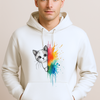 Unisex Peek-a-Paw Rainbow Splash Hoodie