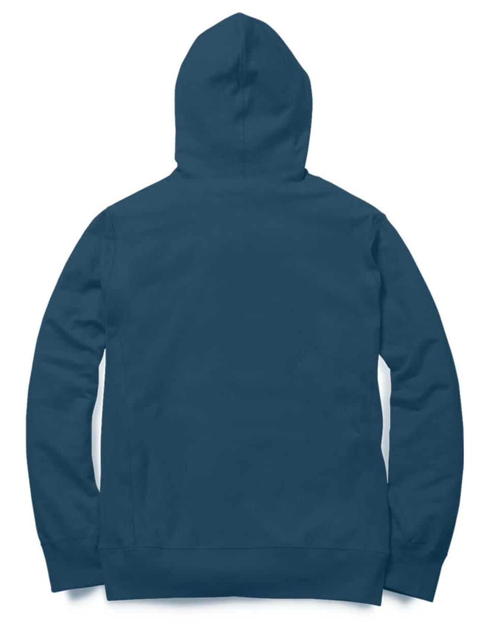 Unisex dark blue FluffyPaw Oversized Hoodie with a relaxed fit.