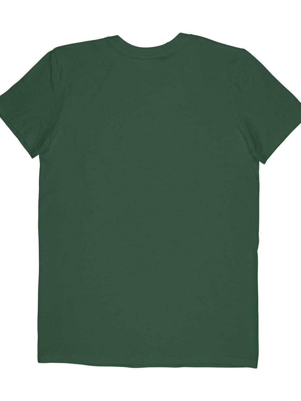 FluffyPaw Logo V-Neck T-shirt in solid green, featuring soft, sustainable fabric and regular fit design.