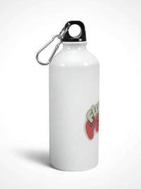 FluffyPaw Sipper Bottle, lightweight aluminum, 600 ML, gloss finish, twist-on lid, carabiner, eco-friendly.